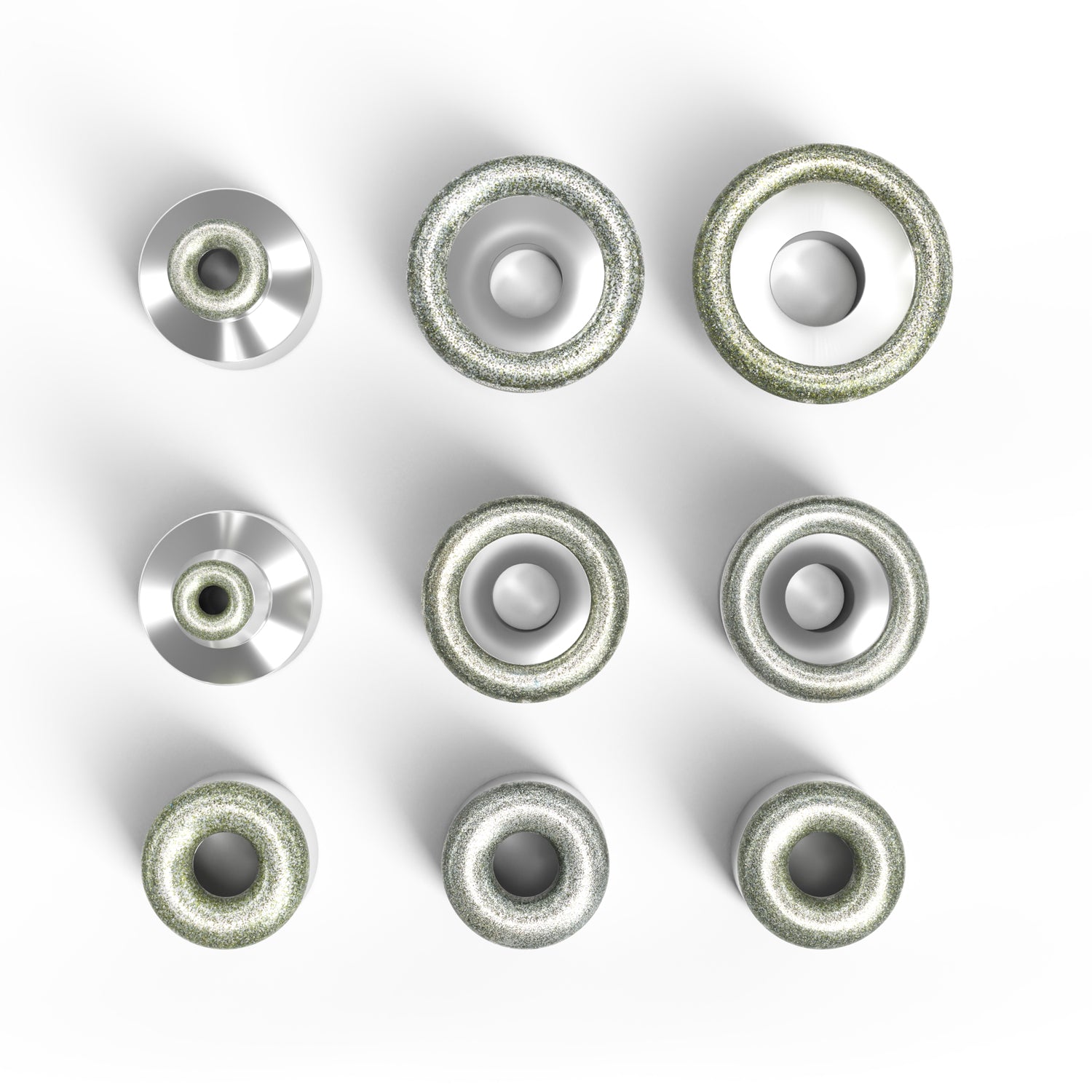 9er Set Mikrodermabrasions-Aufsätze/-Spots für die Aquafacial-Behandlung